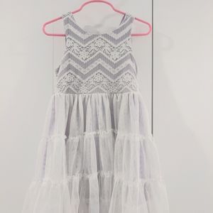 Girls purple dress with lacy overlay